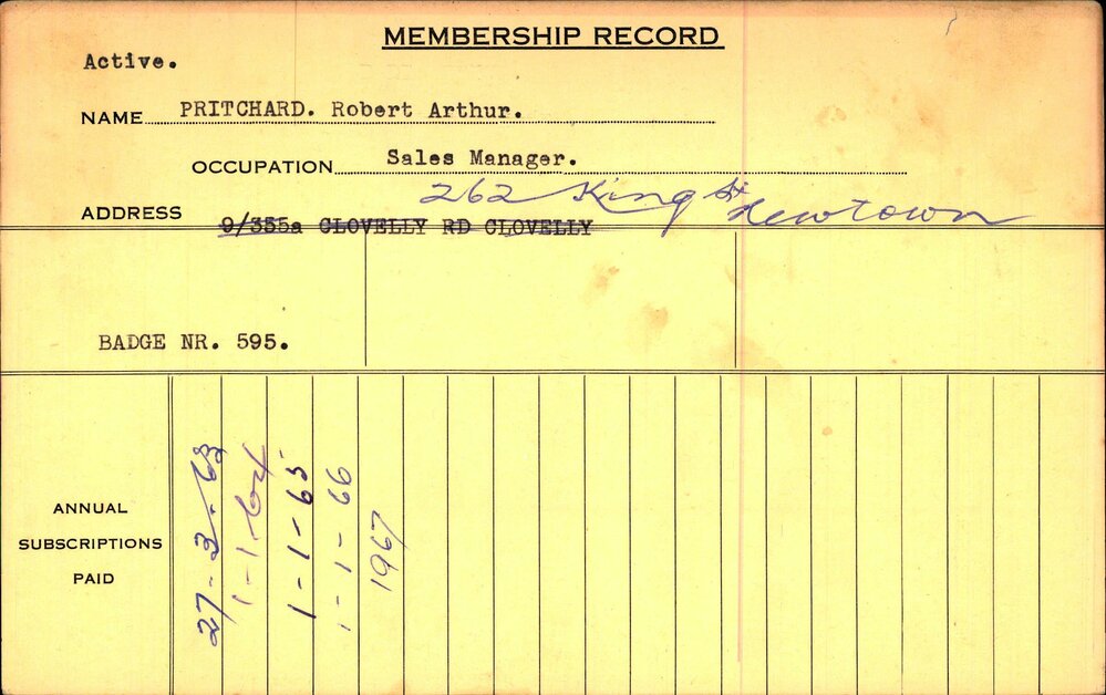 Members Records 1960-1967