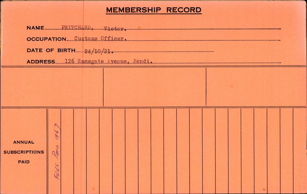 Members Records 1960-1967