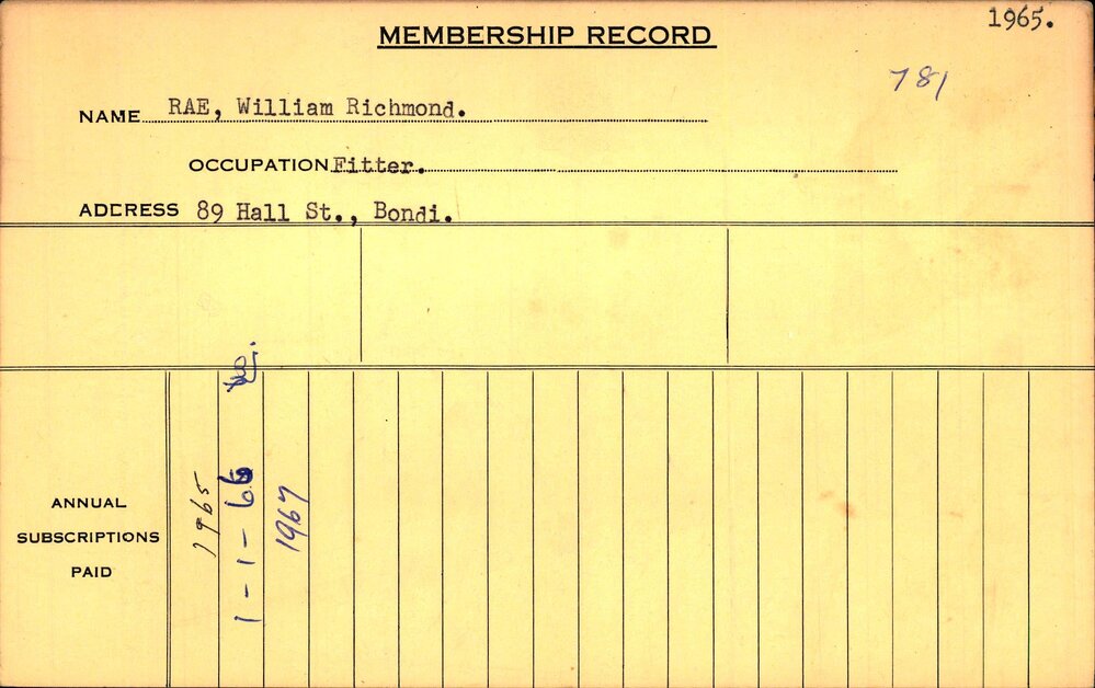 Members Records 1960-1967