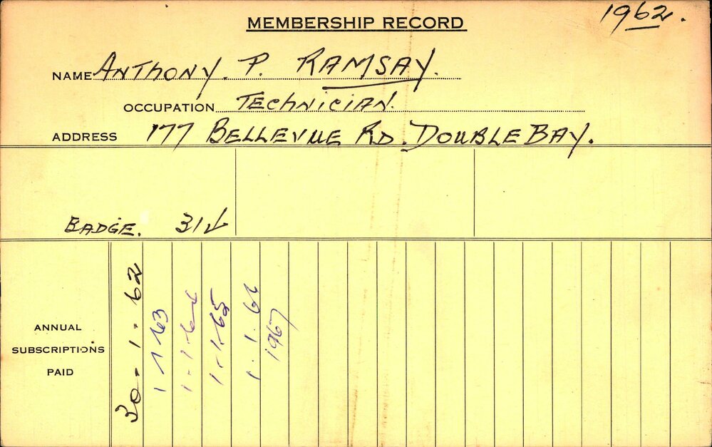 Members Records 1960-1967