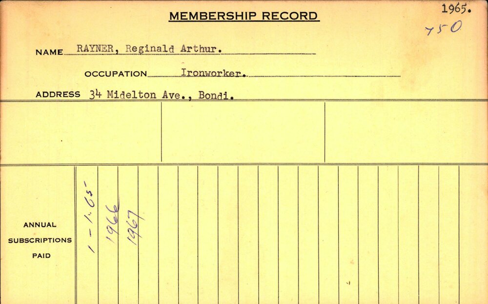 Members Records 1960-1967