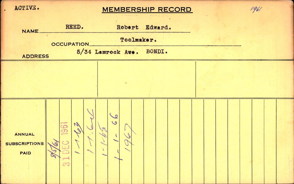 Members Records 1960-1967