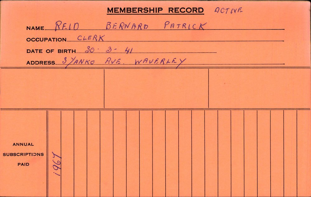 Members Records 1960-1967
