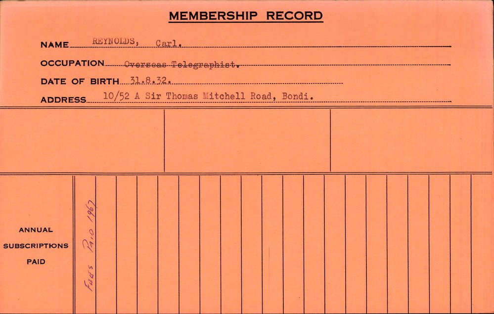 Members Records 1960-1967