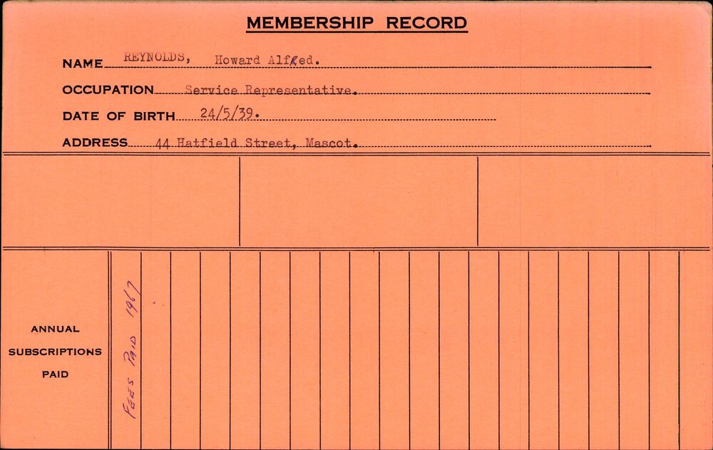 Members Records 1960-1967