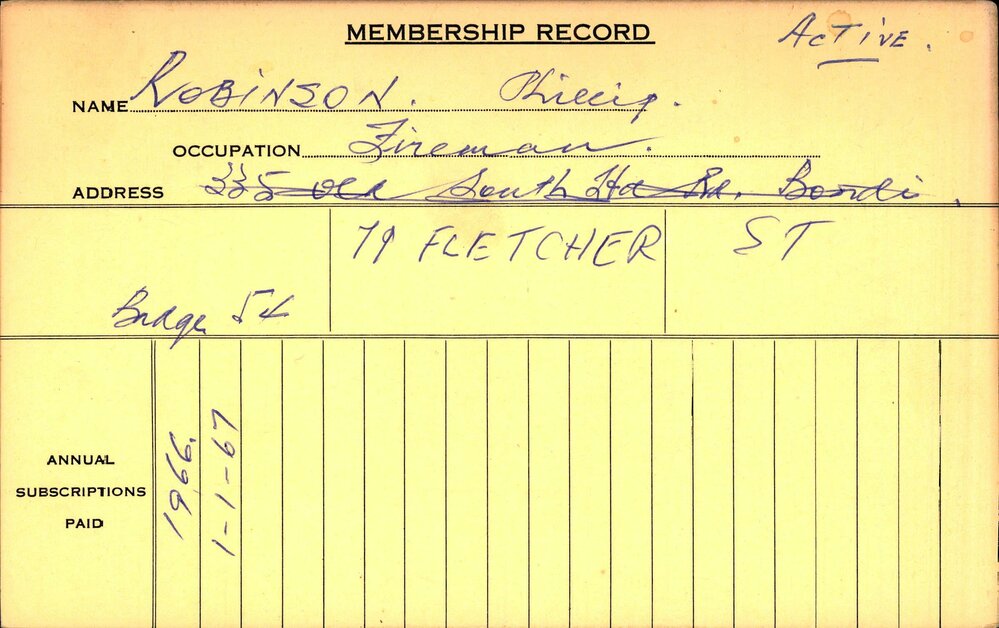 Members Records 1960-1967