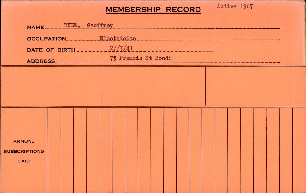 Members Records 1960-1967