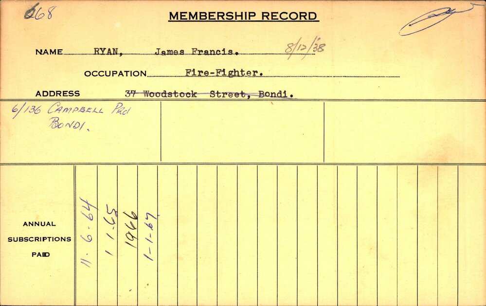 Members Records 1960-1967
