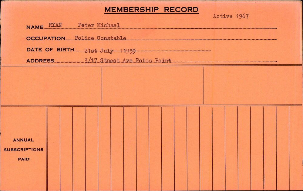 Members Records 1960-1967