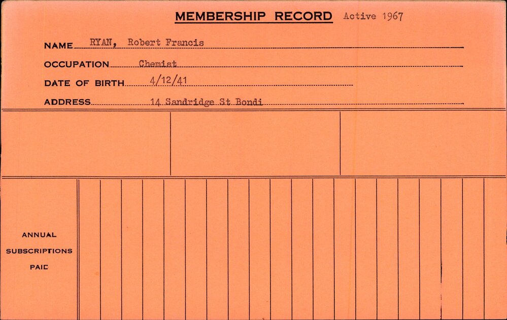 Members Records 1960-1967
