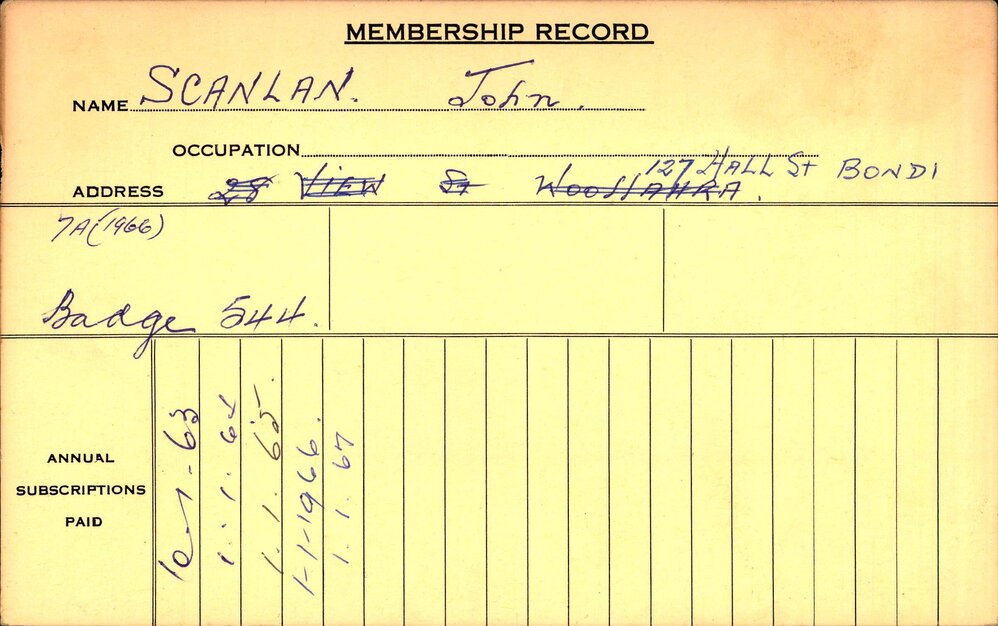 Members Records 1960-1967