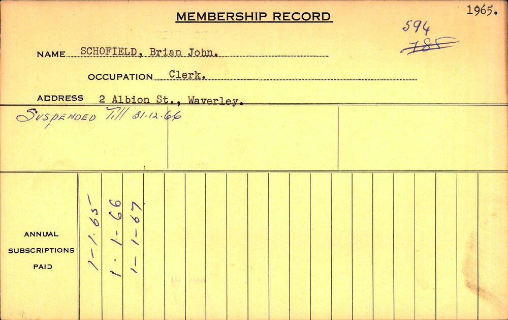 Members Records 1960-1967