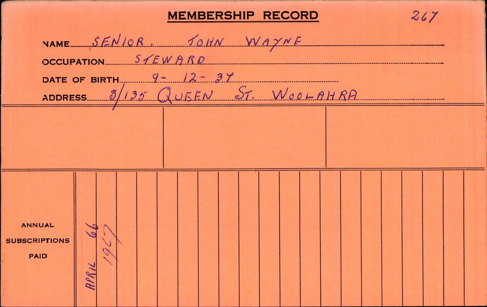 Members Records 1960-1967