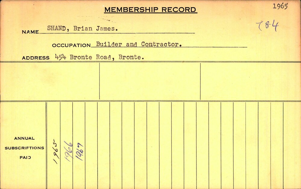 Members Records 1960-1967