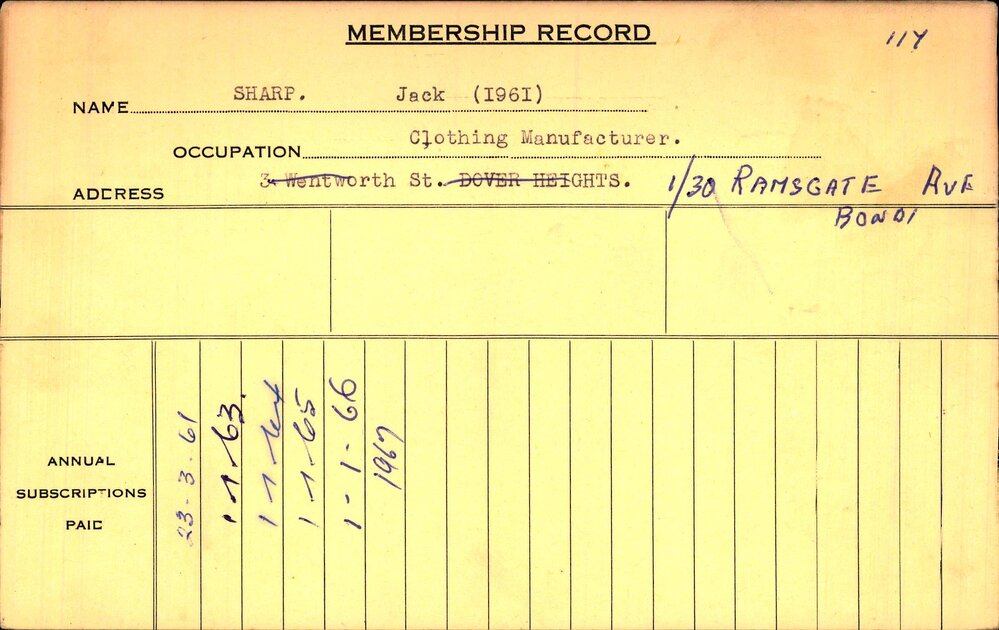Members Records 1960-1967
