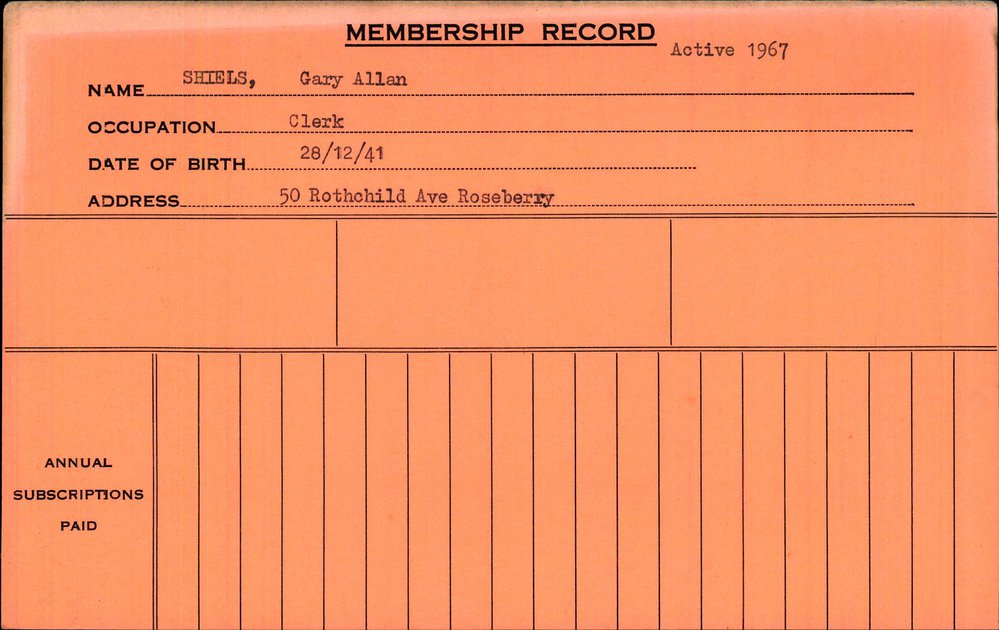Members Records 1960-1967
