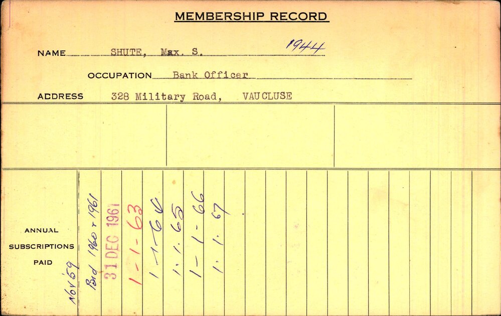 Members Records 1960-1967
