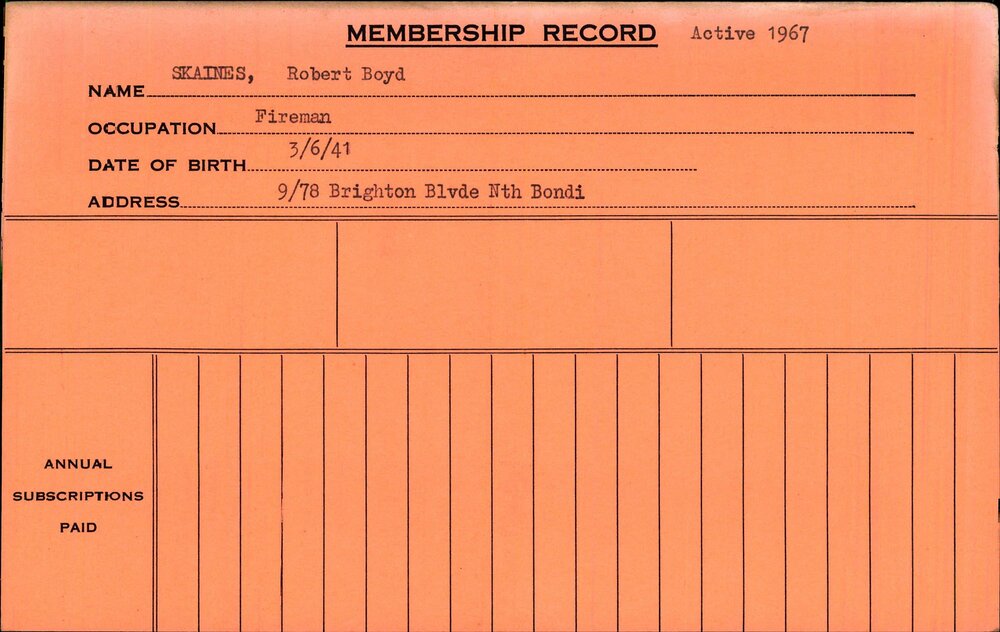 Members Records 1960-1967