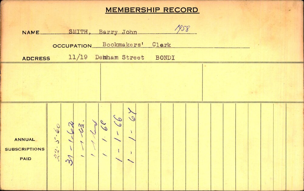 Members Records 1960-1967