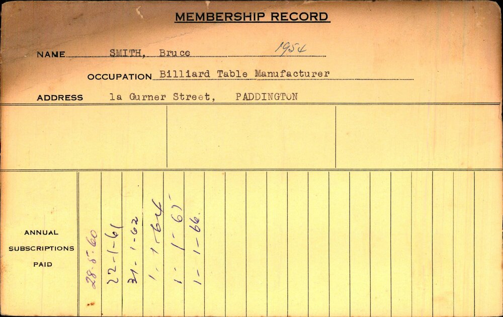 Members Records 1960-1967