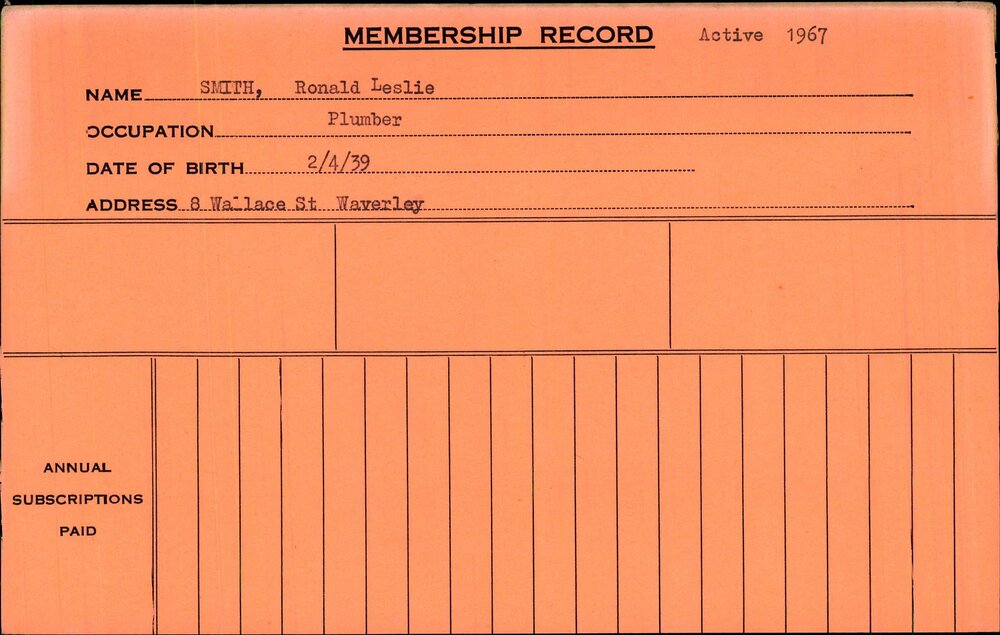 Members Records 1960-1967