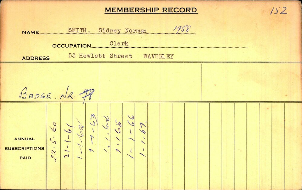 Members Records 1960-1967