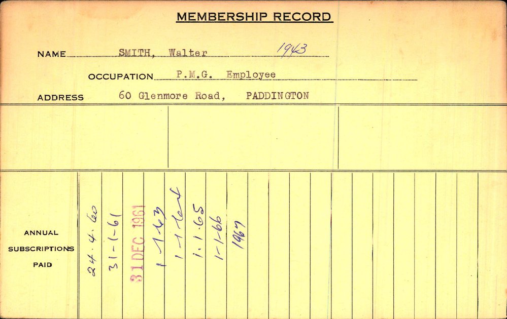 Members Records 1960-1967