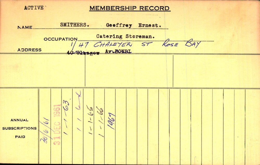 Members Records 1960-1967