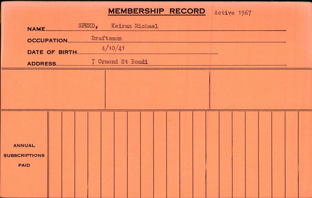 Members Records 1960-1967
