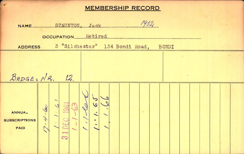 Members Records 1960-1967