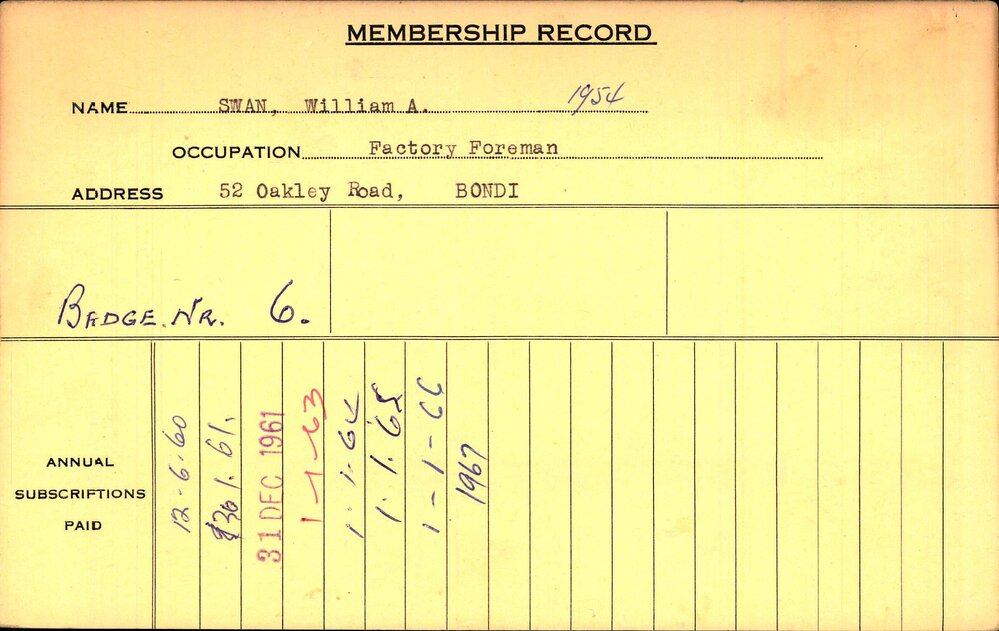 Members Records 1960-1967