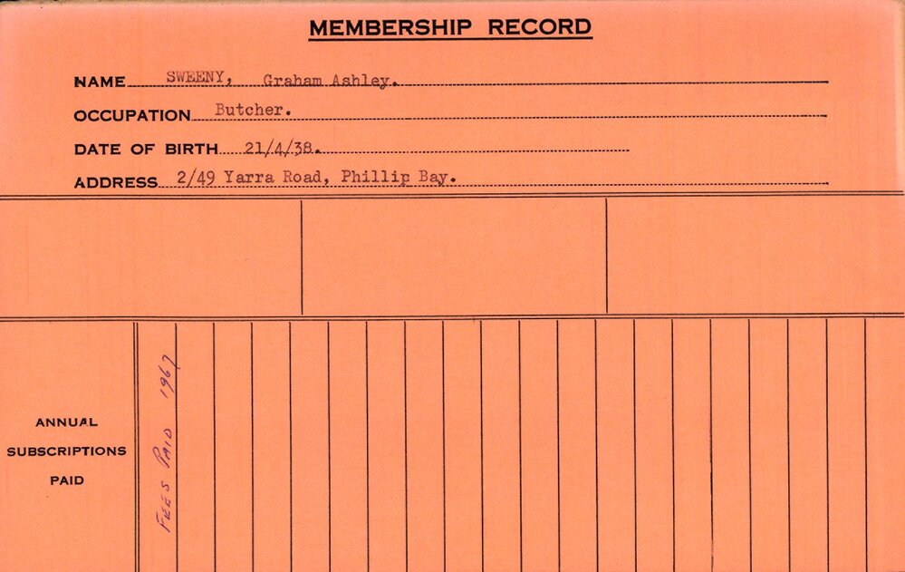 Members Records 1960-1967