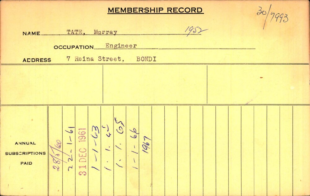 Members Records 1960-1967
