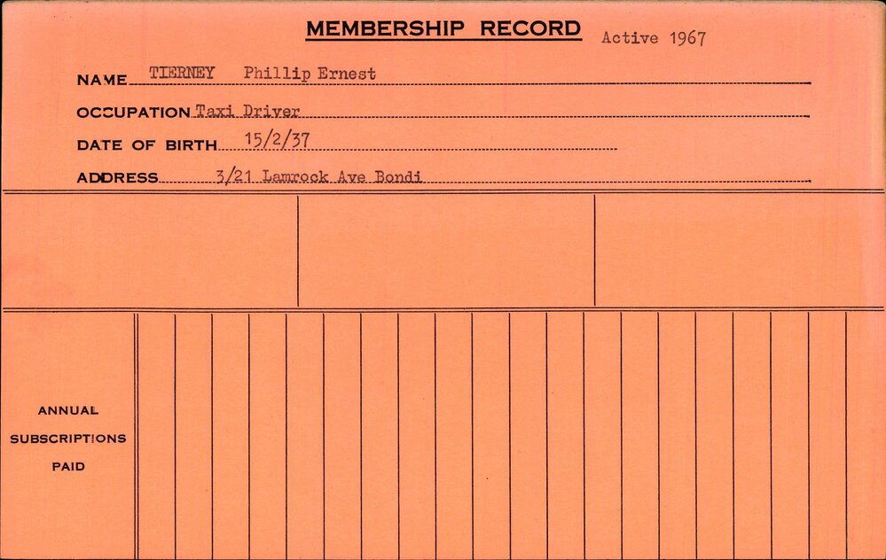 Members Records 1960-1967
