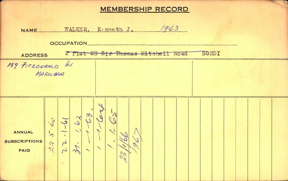 Members Records 1960-1967