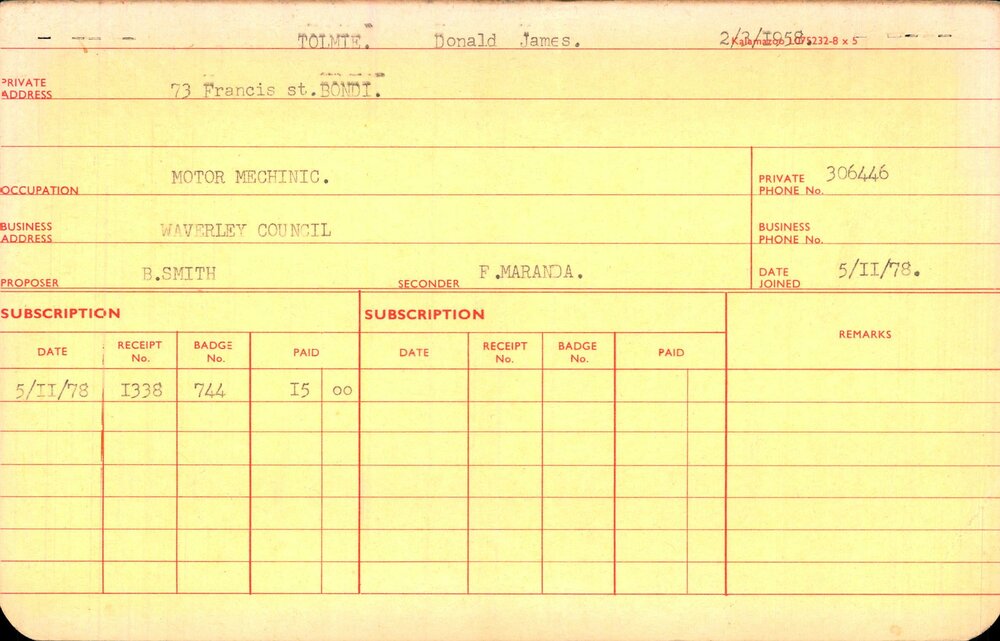 Members Records 1960-1967