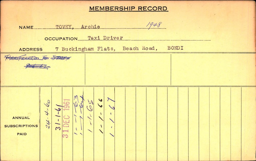 Members Records 1960-1967