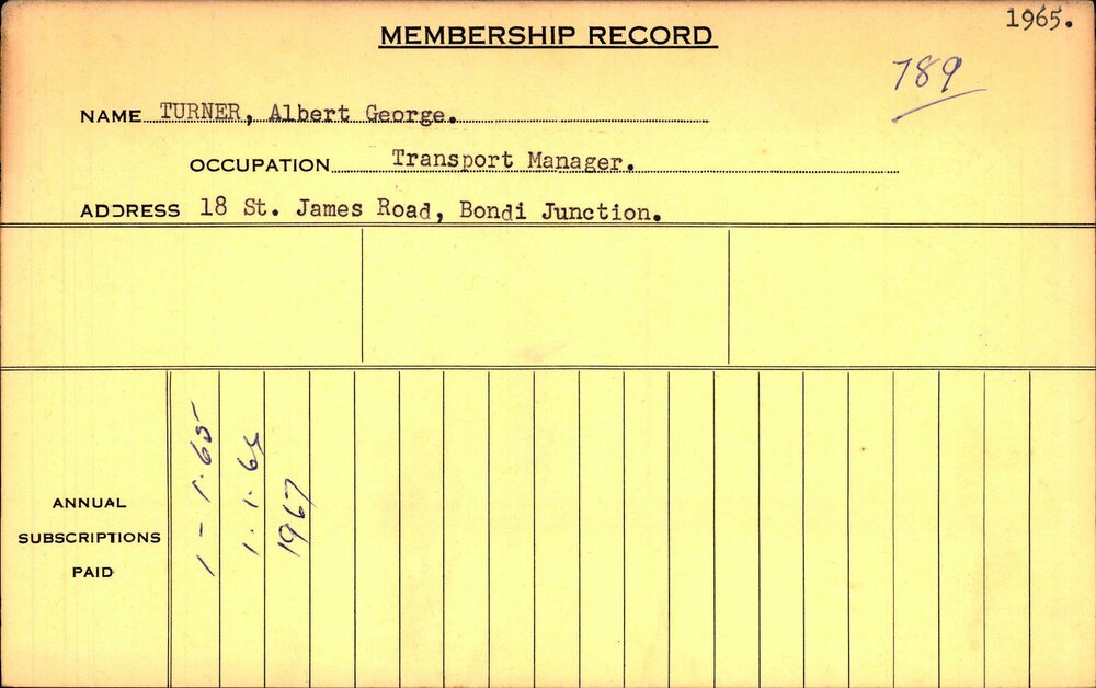 Members Records 1960-1967