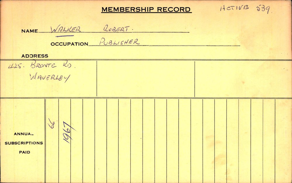 Members Records 1960-1967