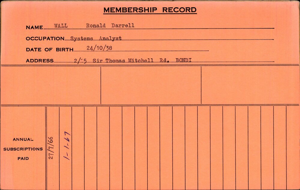 Members Records 1960-1967