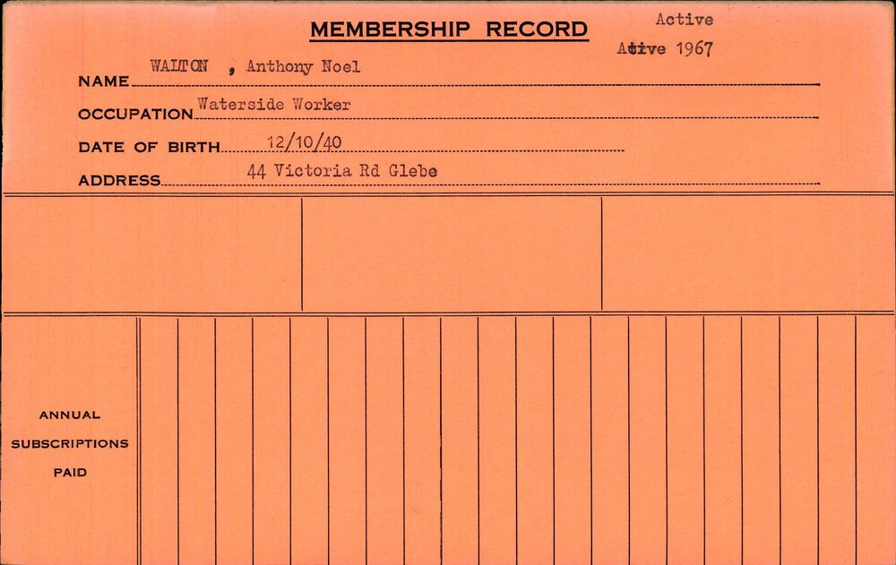 Members Records 1960-1967