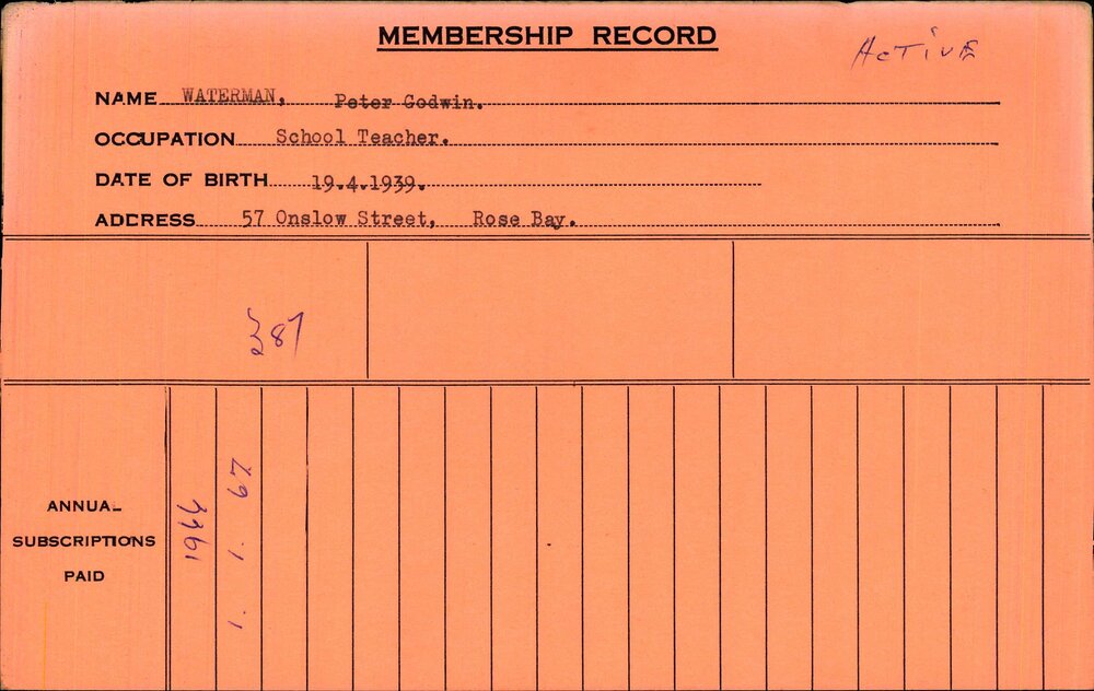Members Records 1960-1967
