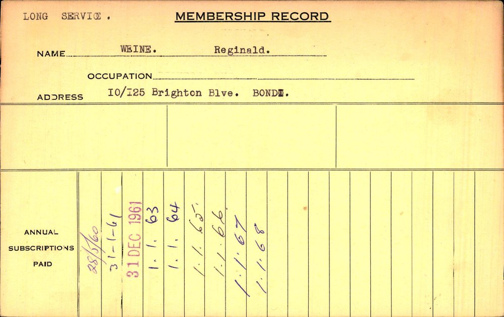 Members Records 1960-1967