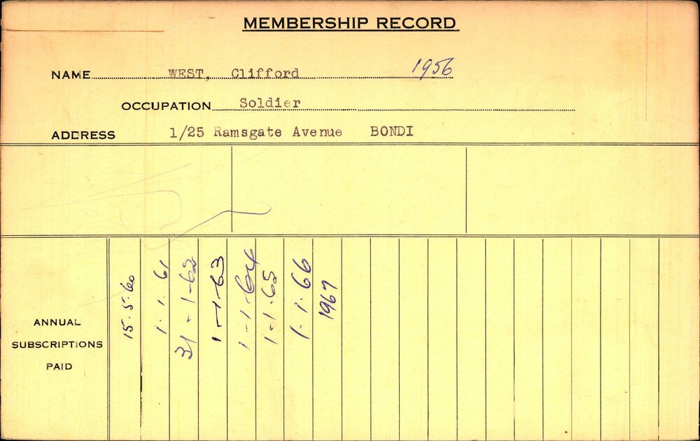 Members Records 1960-1967