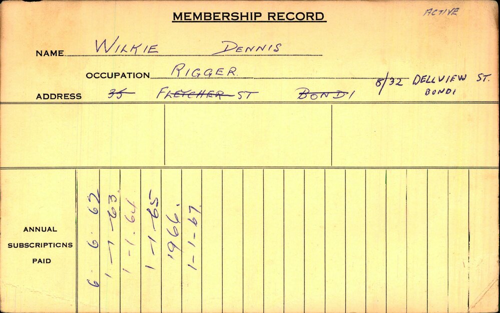 Members Records 1960-1967