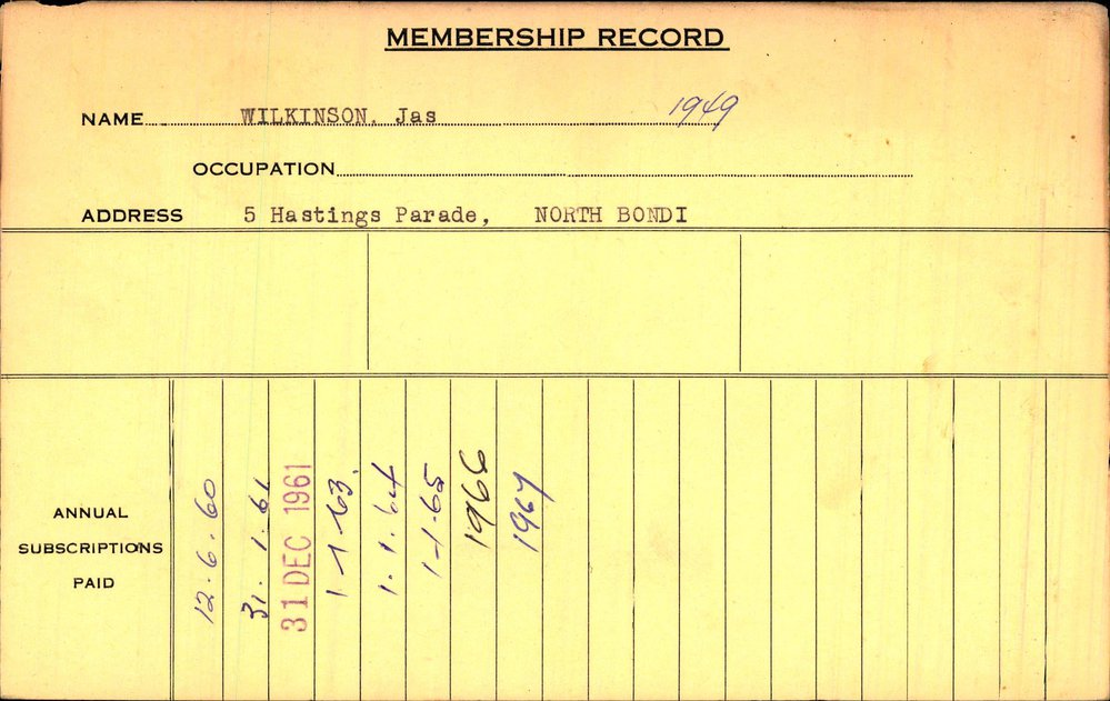 Members Records 1960-1967