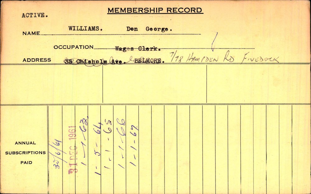 Members Records 1960-1967
