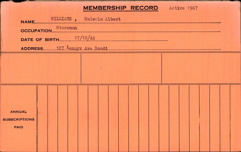Members Records 1960-1967