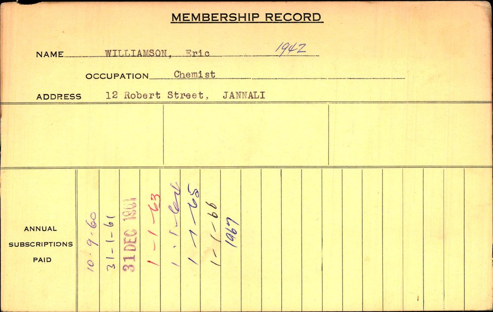 Members Records 1960-1967