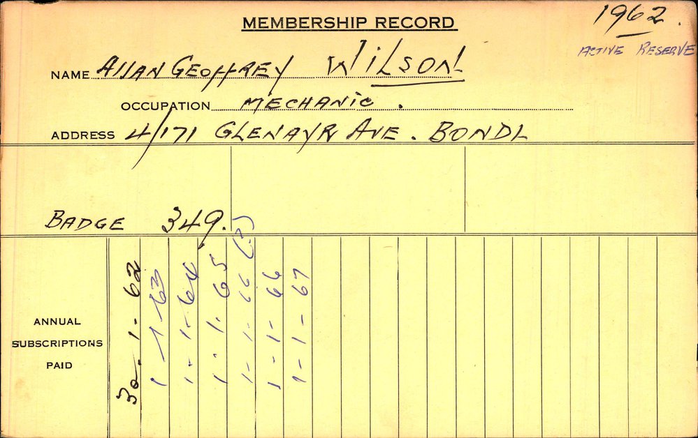Members Records 1960-1967